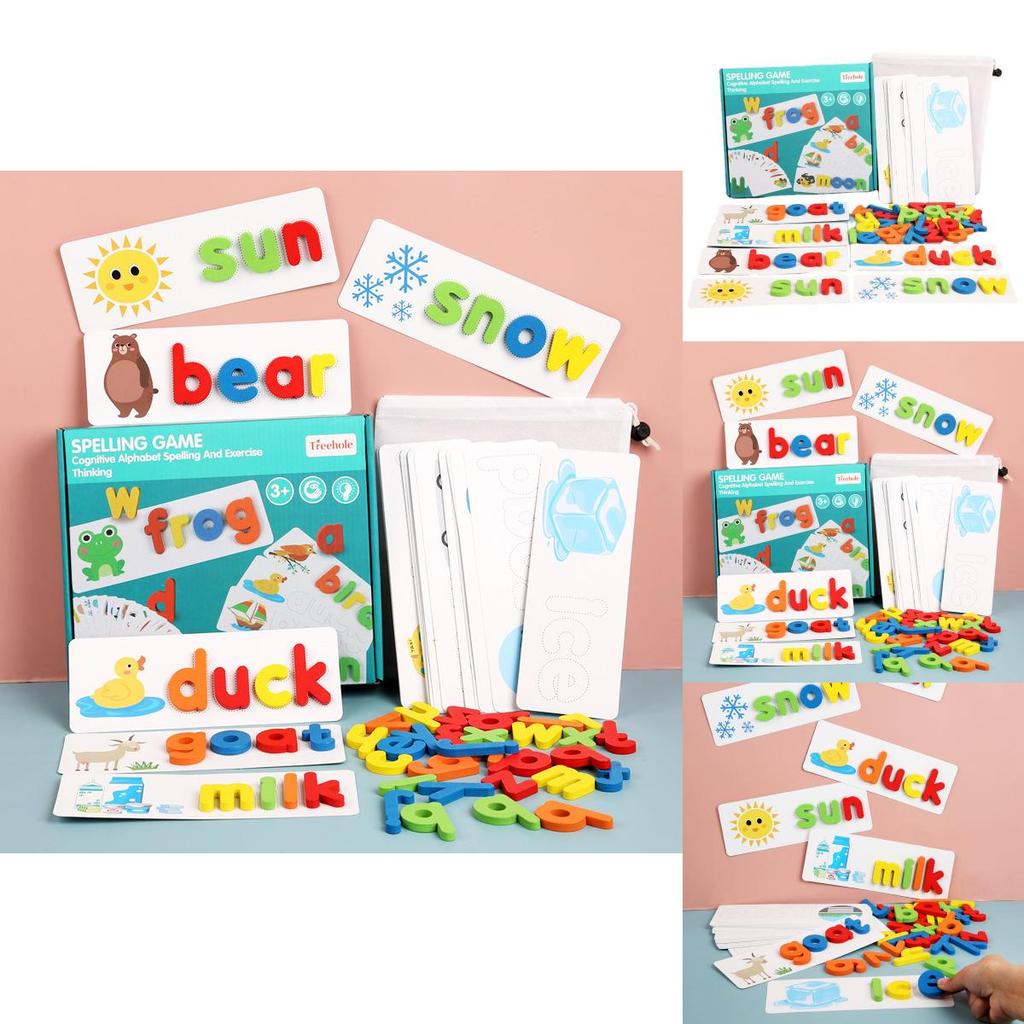 Wooden Alphabet Puzzle For Kids Educational Toy With Word Building For Preschool Learning