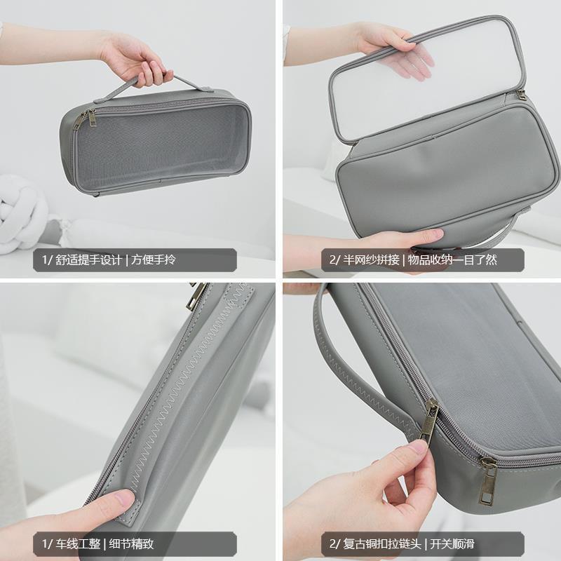 BEPAN Bolsa de Viagem para Secador de Cabelo Grande Capacidade Estojo para Modelador de Cachos Ferro Alisador Fechamento com Zíper Organizador de Ferramentas de Cabeleireiro