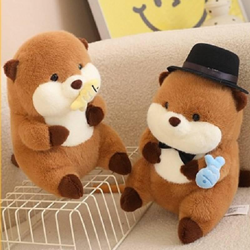 Adorable Capybara Plush Toy With Scarf And Hat Soft Pp Cotton Stuffed Animal