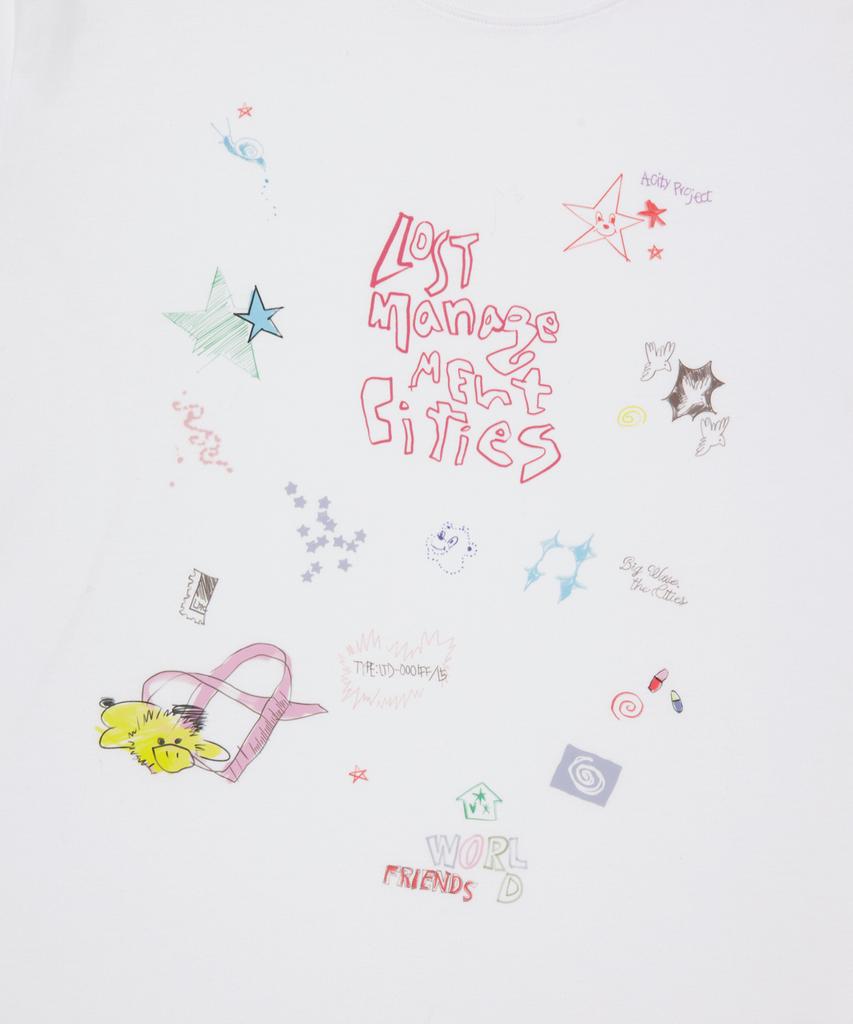 LMC Pen Drawing Long Slv Tee White