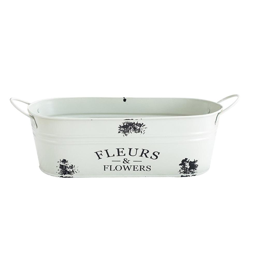 

з ручкою Квітковий контейнер Еліпс Тримач для квітів Ретро стиль Горщик для квітів