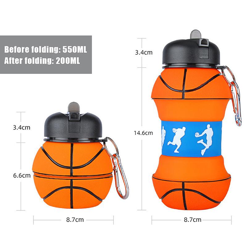 Tazze pieghevoli per bottiglie d'acqua, tazze, sport all'aria aperta, basket, calcio, baseball, tennis, golf, scuola, a prova di perdite, portatili, per bambini