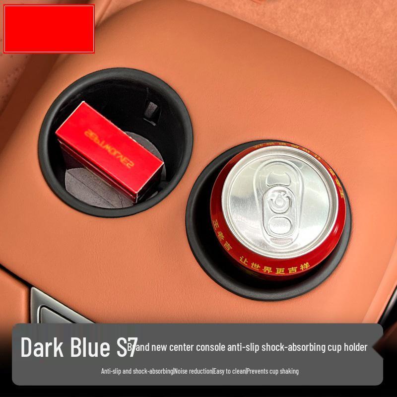Kryt držáku nápojů Deep Blue S7: Protiskluzový úložný a dekorační doplněk do interiéru auta