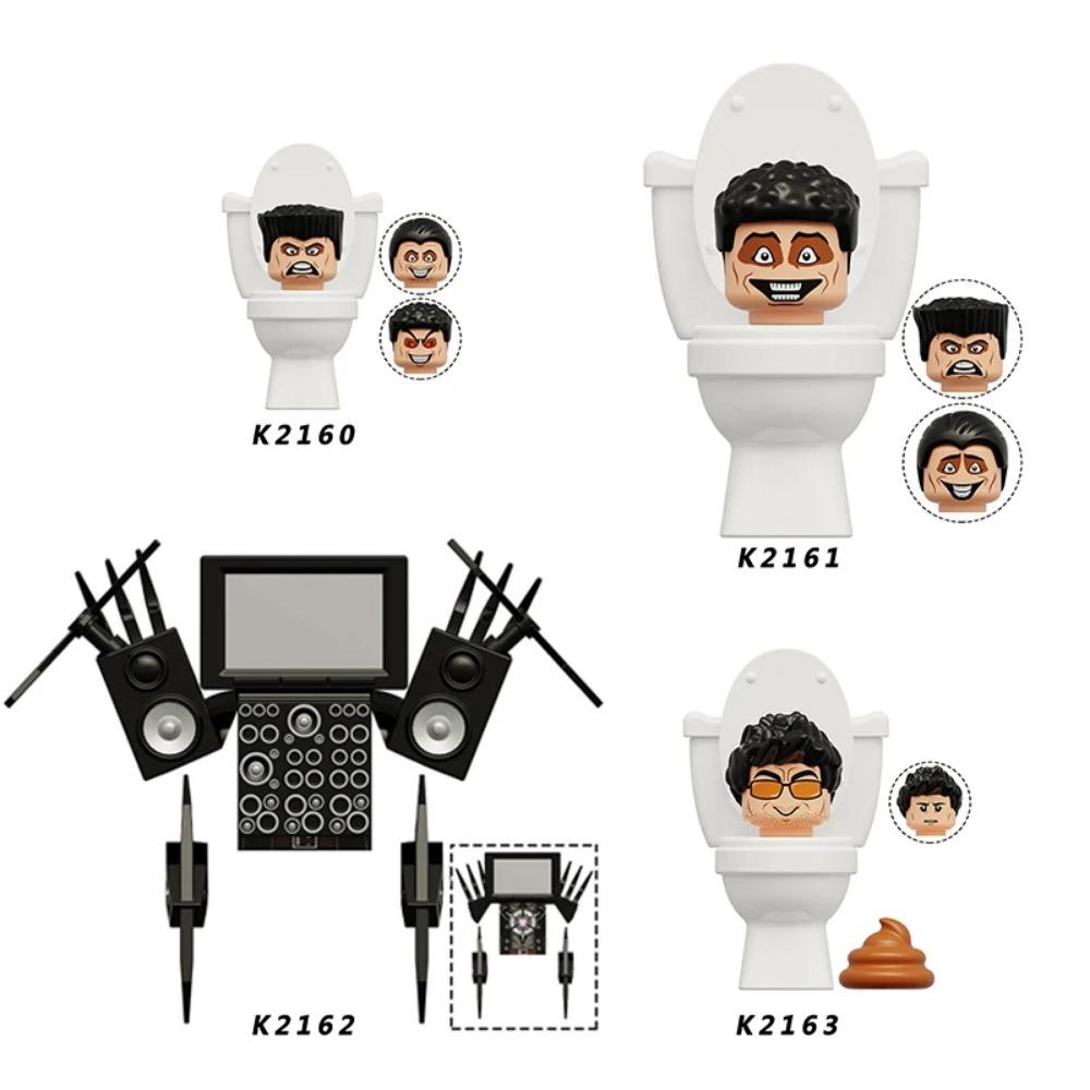 MOC Skibidi Toaletă Man vs Monitor Blocuri de construcție Audio și Camera Man Jucării pentru copii Cadou de aniversare de Crăciun