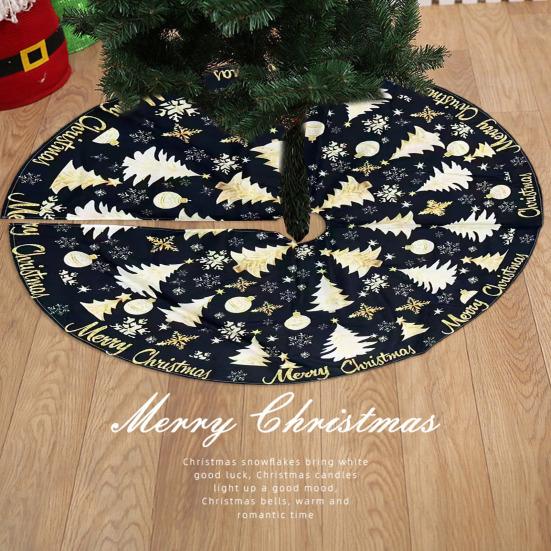 Yousheng Christmas Tree Skirt Golden Christmas Tree Snowflake Pattern Holiday Tree Cover Versatile Indoor Outdoor Decoration