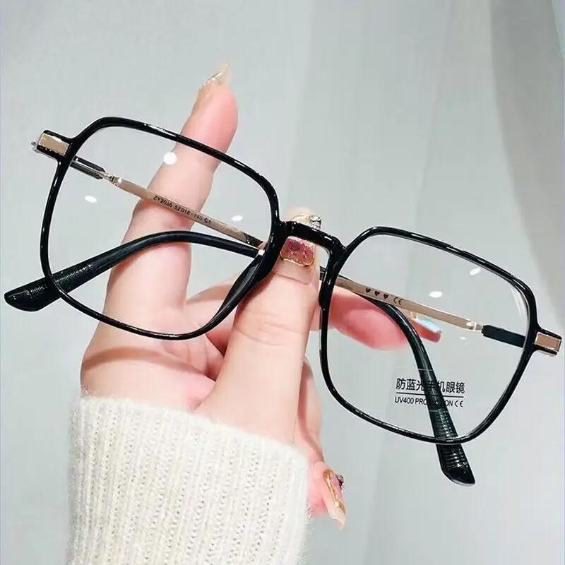 Velké nadměrně velké brýle na čtení New Trend Classic Anti-blue Light Presbyopia brýle Muži Ženy Dalekozraké brýle Stupeň+4,0