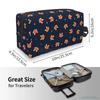 Red Cartoon Fox Kawaii Makeup Pouch Large Capacity Travel Cosmetic Bag for Women Girls Cute Toiletry Bags Portable Storage Bag