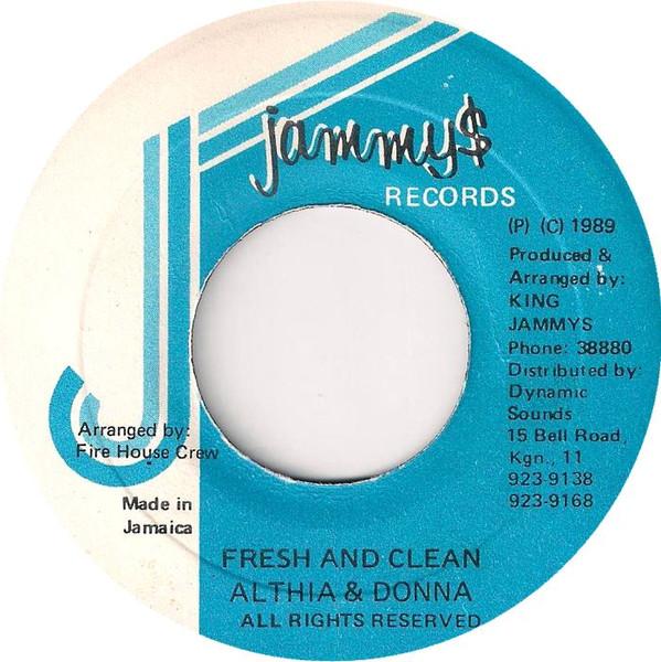 7inch Record ALTHEA & DONNA - Fresh And Clean NONE Jammy's Records 1989 Jamaica Reggae, Ska & Dub Used