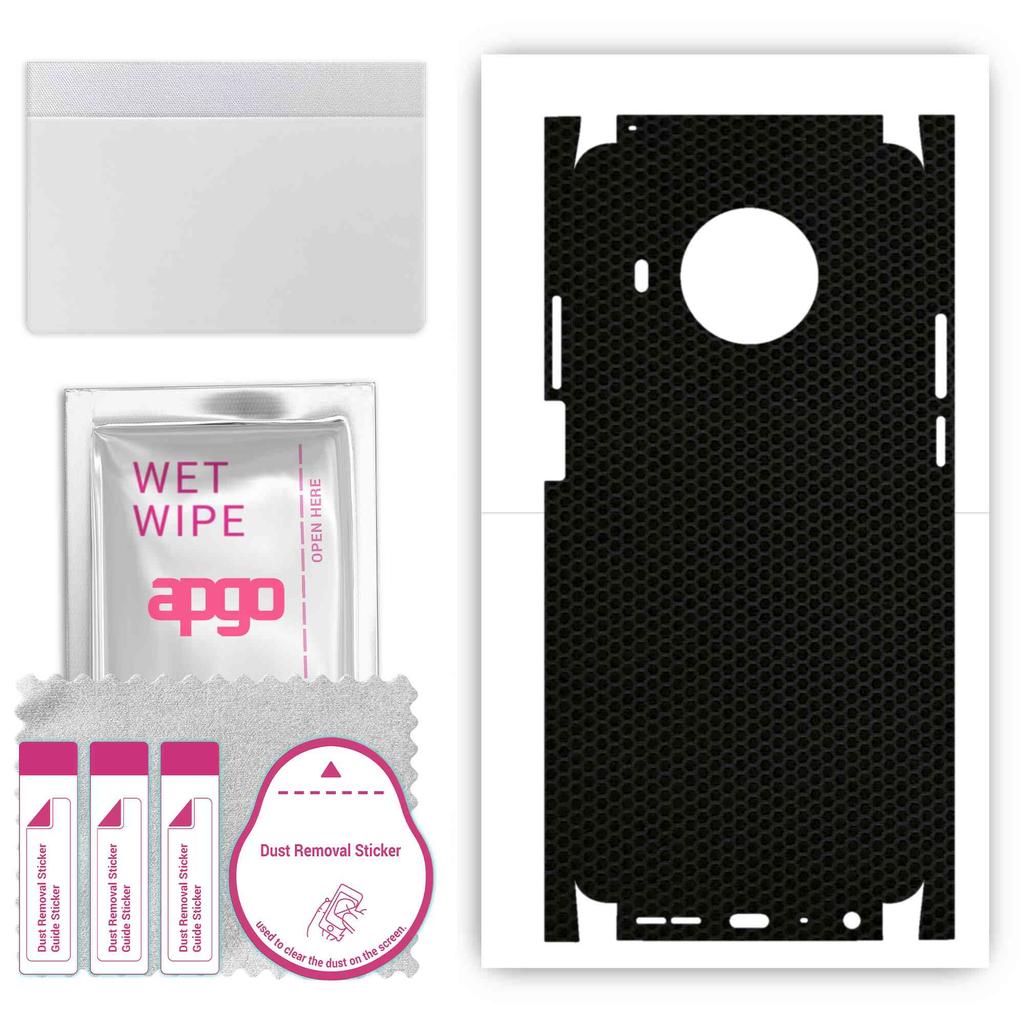 apgo Adesivo Protettivo Skin per retro+lati compatibile con Nokia X100, Pellicola Avvolgente Completa, Pellicola, Vinile - Motivo Matrice