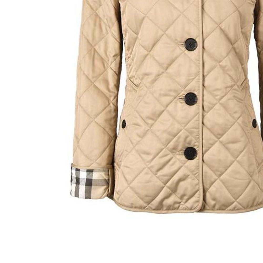 Burberry Women's Diamond Quilted Jacket Beige 80658721