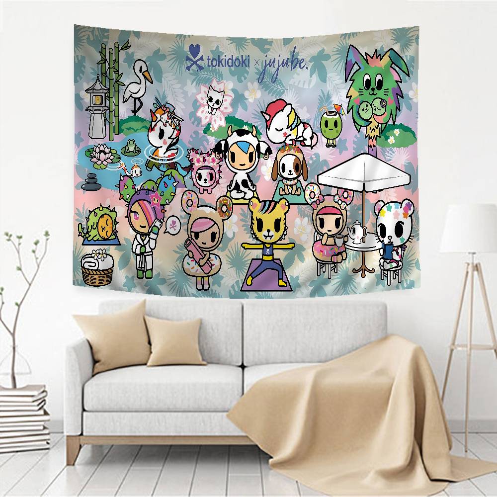 Trendy Brand Japan TTokidokis Cartoon Tapestry Art Science Fiction Room Home Decor Wall Hanging Home Decor