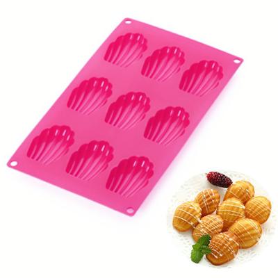 Silicone Mould 9 Shell Pan, Cake Mold & Baking Mould, Cookies Candy, Random Colors