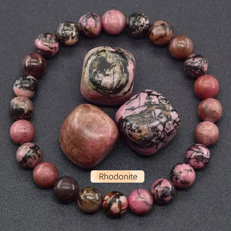 Originalt stensmycke för kvinnor män trendigt Blå Apatit pärlade Zirkon armband chefens dag scen medarbetaruppskattningsgåvor