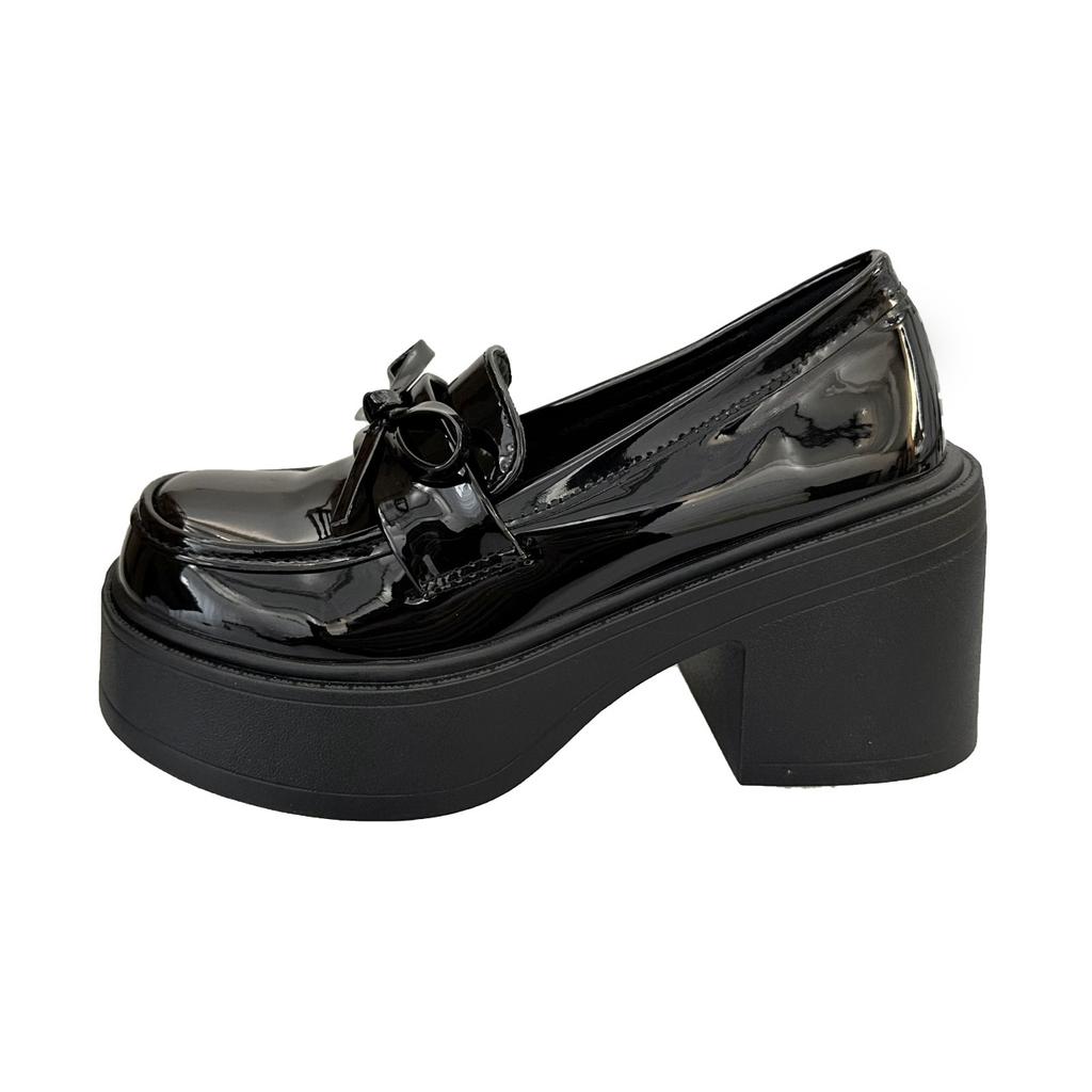 French Retro British Style Platform Small Leather Shoes Women's 2025 New Spring and Autumn with Skirts Versatile Heightening Loafers Shoes