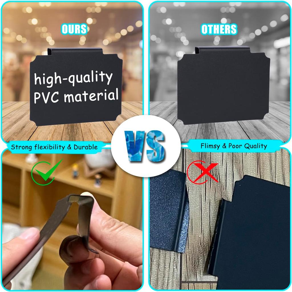 10PCS Basket Labels Clip On Detachable Basket Label Kitchen Food Storage Classification Labels Price MultiFunctional Label Clips