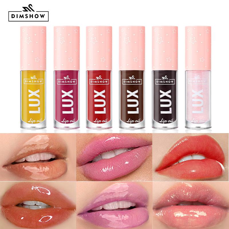 Dimshow Mirror Pearl Lip Gloss Long-Lasting Moisturizing Shine Glitter Lip Glaze Waterproof Glass Liquid Lipstick Women Makeup