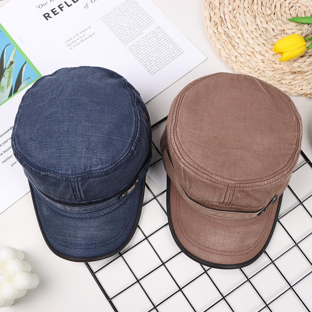 Casual Breathable Adjustable Cadet Hat Peaked Cap Sun Cap Baseball Cap