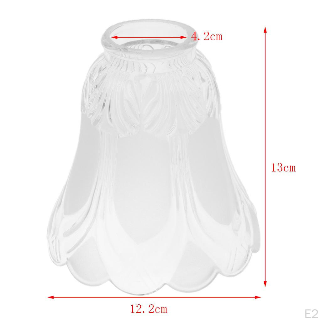 Bell Shape Vintage Frosted & Clear Glass Lamp Shade