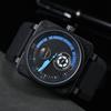 BOPAI Luxury Men's Automatic Mechanical Watch Star Series 3-Hand Luminous Silicone Strap