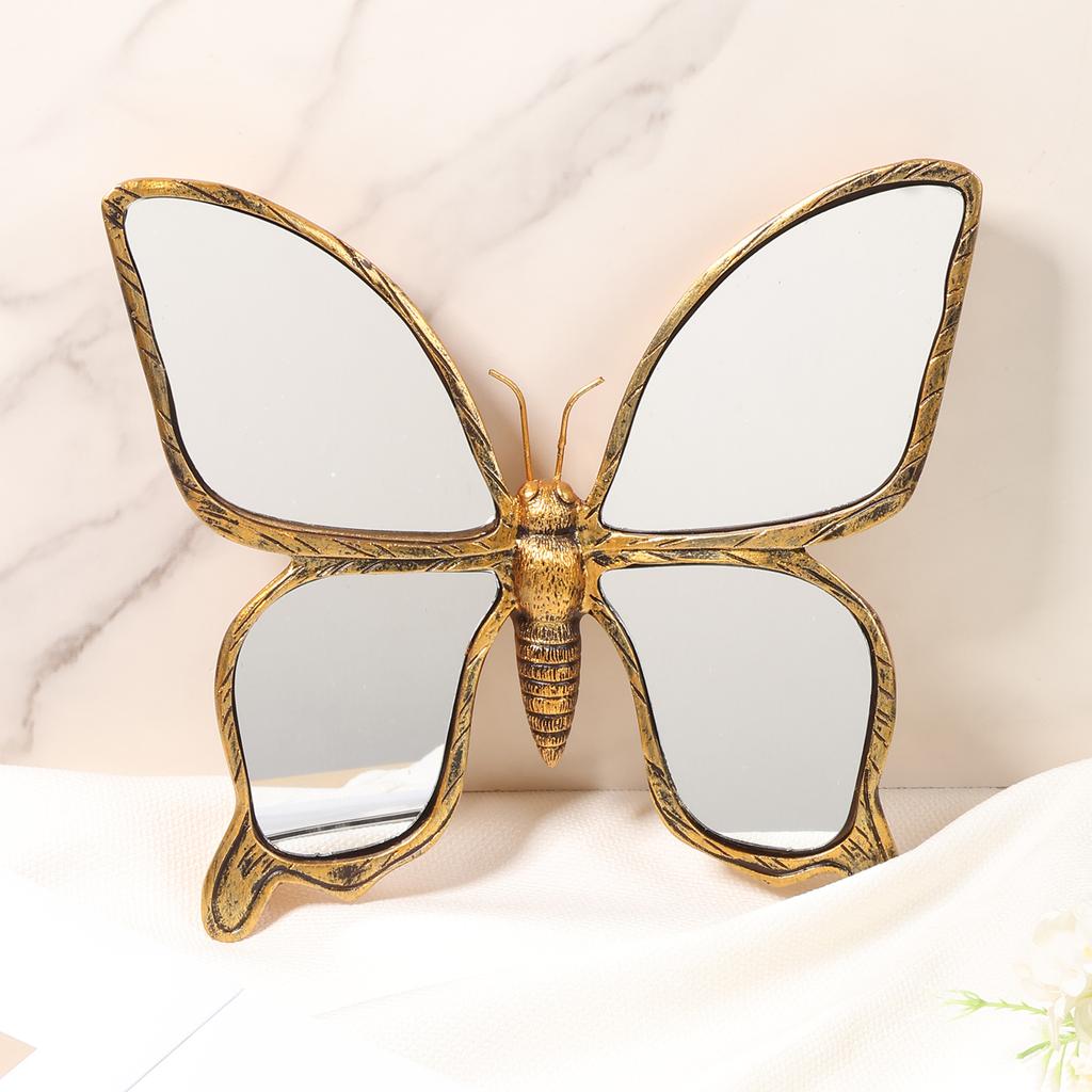 Wall Decor Art Vintage Swallow/Dragonfly/Butterfly Shape Mirror Home Decor for Living Room Bathroom Kitchen Decorations Indoor