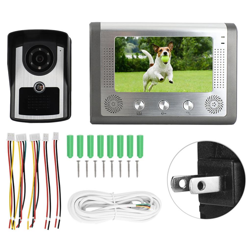 7inch Wired Rainproof Video Intercom Doorbell IR Camera Monitor Door Phone