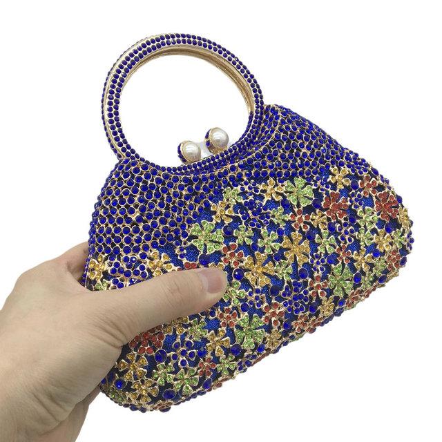 

Boutique De FGG Elegant Silver Crystal Clutch Bags for Women Formal Party Totes Handbags Bridal Wedding Rhinestone Purses Bag Big Size