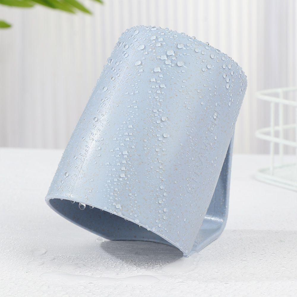 Eco-Friendly Toothbrush With Handle Plastic Cup Mouthwash Water Mug Wheat Straw Tumblers Mug Cup