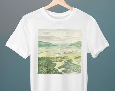 Floods At Lewes, Eric Ravilious Painting, Unisex T-Shirt, Landscape T-Shirt, Art T-Shirt, Gift for Her, Gift for Him, Art Lover Gift