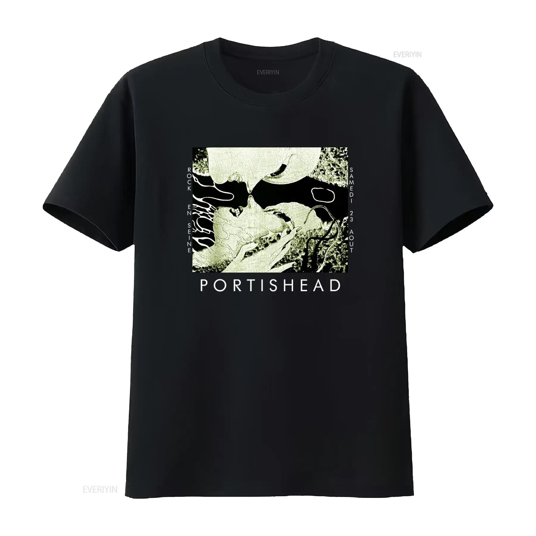 

Vintage Portishead Rock Band T Shirt Retro Music Print Lb3990 vintage Washed designer clothes homme Soft streetwear Versatile... S