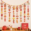 2pcs Traditional Chinese New Year Pendants Blessing Fu Character Pendant  Wall Bedroom Decoration