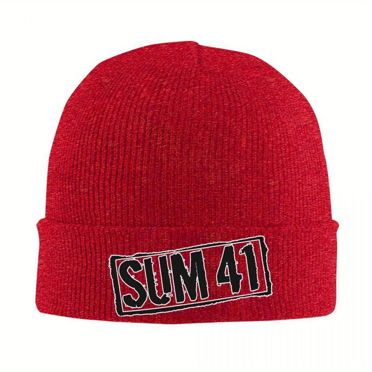 

New Hipster Sum Band Bonnet Hats SUM Punk Print Knit Hat Adult Unisex Fashion Head Wrap Beanie Hats Autumn Winter Spor