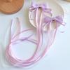 New Chinese-Style Ribbon Bow Hair Clip for Girls - Hanfu Tassel Braided Headwear Accessory