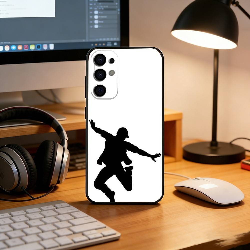 Coque de téléphone illustration Hip-hop pour Samsung S25, S24, S21, S22, S23, S30, Ultra, S20, Plus, Fe, Housse noire en silicone souple