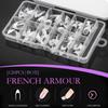120Pcs French Press On Nails Full Cover Almond False Nail Tips Removable Armor Mixed Size Diy Accessories Nail Salon