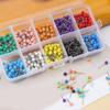 4mm Rundkopf Quiltnadeln mit Aufbewahrungsbox 200/500/900 Stück Bunte Näh-Positionierungsnadeln für Schneiderei Quilten
