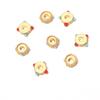 Matte Gold Dragonfly Eye Beads with Nepal Turquoise Inlay for DIY Jewelry