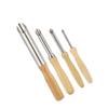 4Pcs Wood Handle Circular Round Hole Pottery Clay Cutters Carving Drilling Tool
