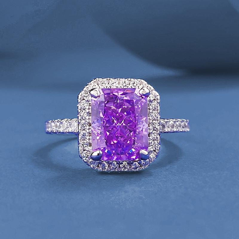 

Ювелирные изделия храма Ло Си: Осеннее помолвочное кольцо из серебра 925 пробы с аквамарином, высокоуглеродистым бриллиантом и огранкой «Ледяной цветок». Size 8