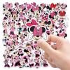 MINISO 65 ks Kreslené samolepky Disney Mickey Mouse a Minnie Mouse, Roztomilé DIY samolepky na notebook, zavazadlo, do scrapbooku, na kolo, vodotěsné, hračky
