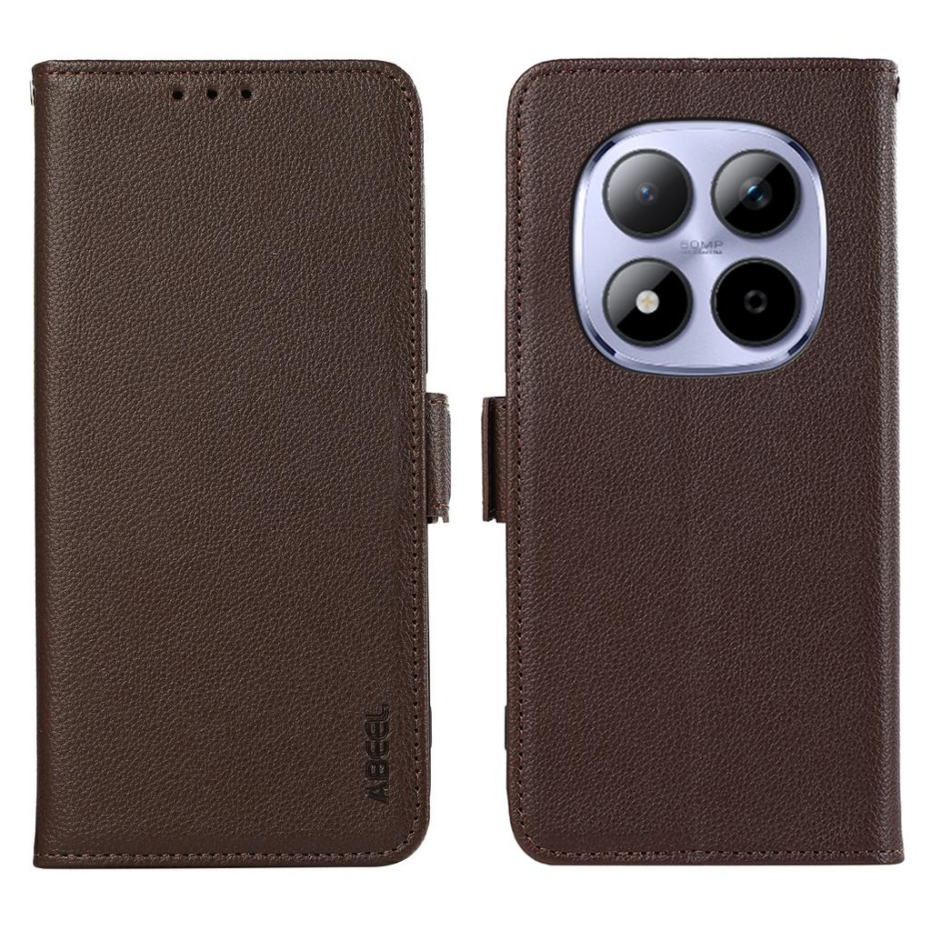 ABEEL For Xiaomi Redmi Note 15 Pro 5G (Global) Case Litchi Texture Leather RFID Blocking Phone Cover