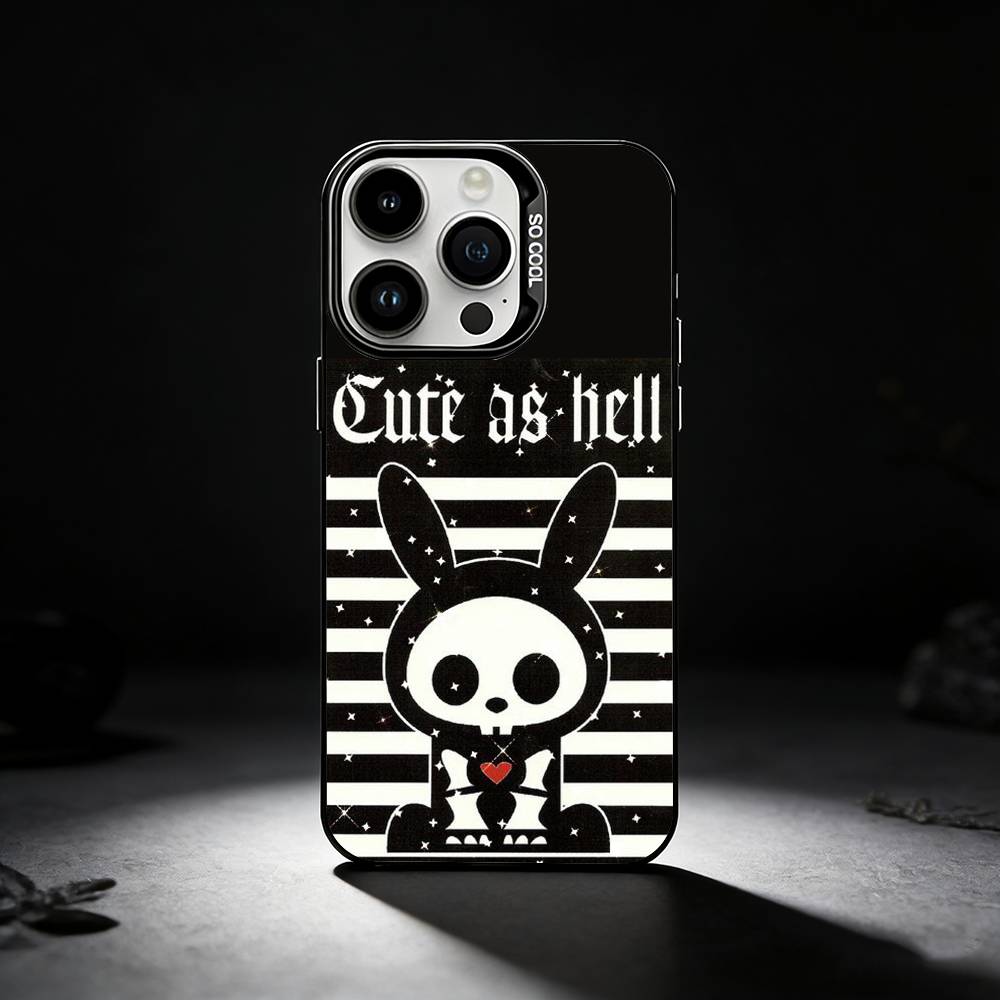 

Cute Skelanimals Dog dark Phone Case For iPhone 17,16,15,14,13,12,11 Plus,Pro Max,XS,Colored silver phone case iPhone15plus