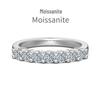 Moissanit S925 Sterling Silber Damenring - D Farbe, Super Glanz, Geometrisches Wassertropfen-Design, Ideal für Hochzeiten und Bankette