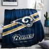 Los Angeles Rams Printed Flannel Blanket, Soft Throw for Bedroom Sofa, Washable, Fan Merchandise, Great Gift.