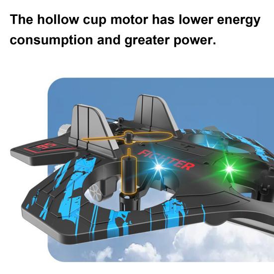 Remote Control Airplane Toy with 360 Degrees Stunt Flip Mini EPP Foam Fighter Jet Model Beginner Kids Adults 2.4Ghz RC Aircraft Toy