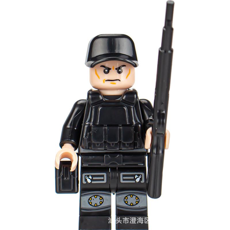Ninja Warrior Superhero Doll With Weapon Single Building Block Assembly Toy