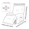 4PCS/set Milk Silk Stretch Recliner Sofa Covers Printed Elastic Armchair Chair Slipcovers for Living Room Furniture Protector