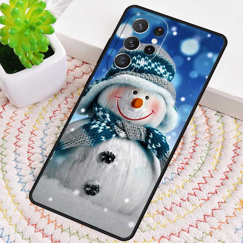 Christmas Snowman Phone Case for Samsung Galaxy note 10 pro S26 Ultra S23 S24 FE S25 S21 S22 PLUS shockproof Cove