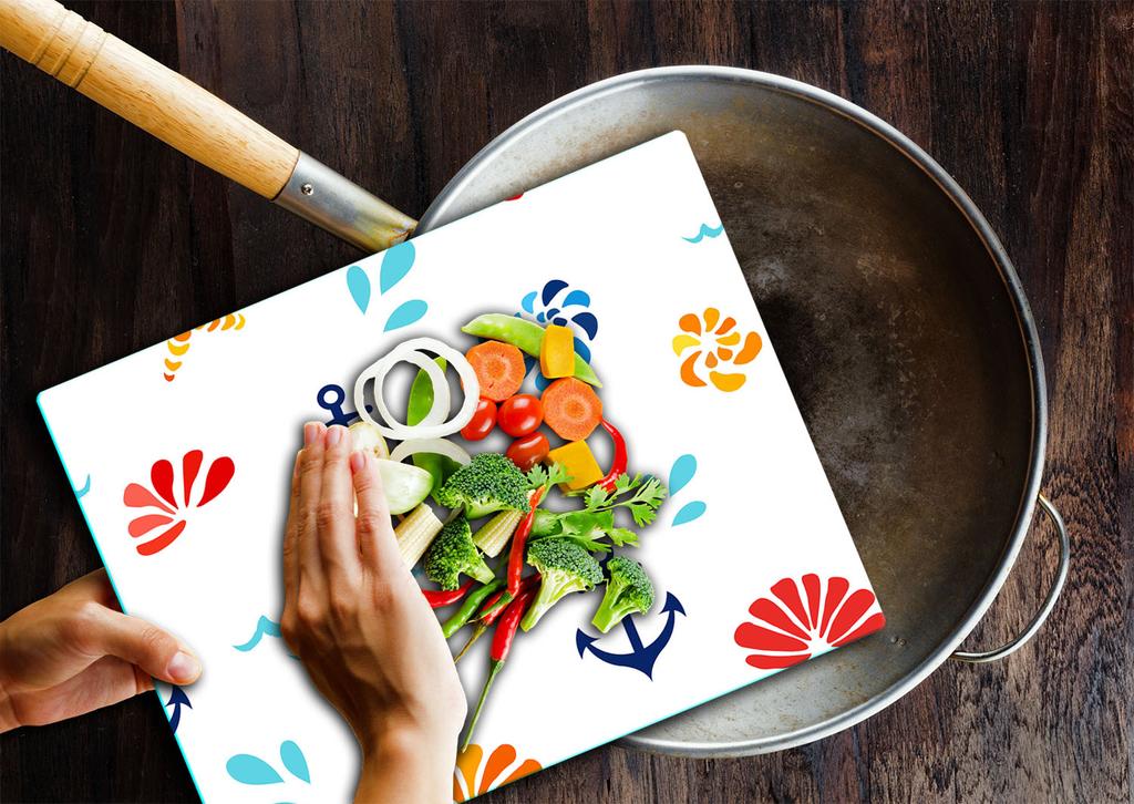 Glass Cutting Board 52X40 Anchor
