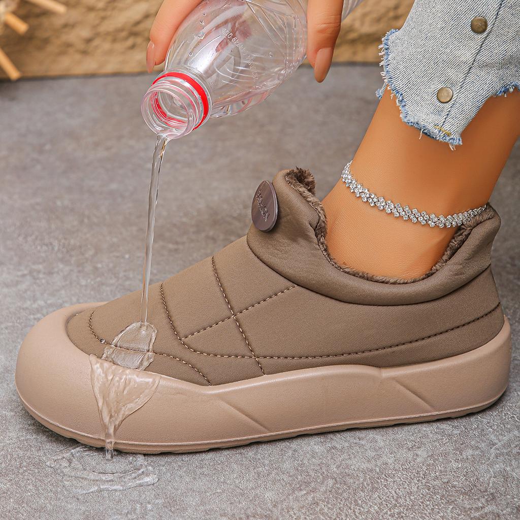 Fashion Casual Thick Bottom Waterproof Sneakers Women 2025 Winter Warm Short Plush Ankle Boots with Platform Fluffy Non Slip Snow Boots