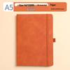 A5 Leather Notebook with Strap, Thickened Diary, Business Office Meeting Journal, Custom Logo